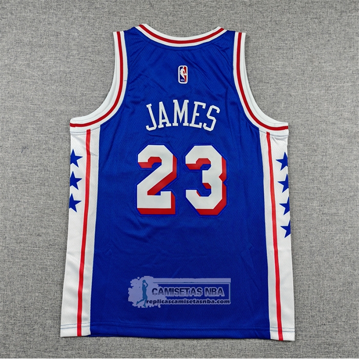 Camiseta Nino Philadelphia 76ers LeBron James NO 23 Icon 2025-26 Azul